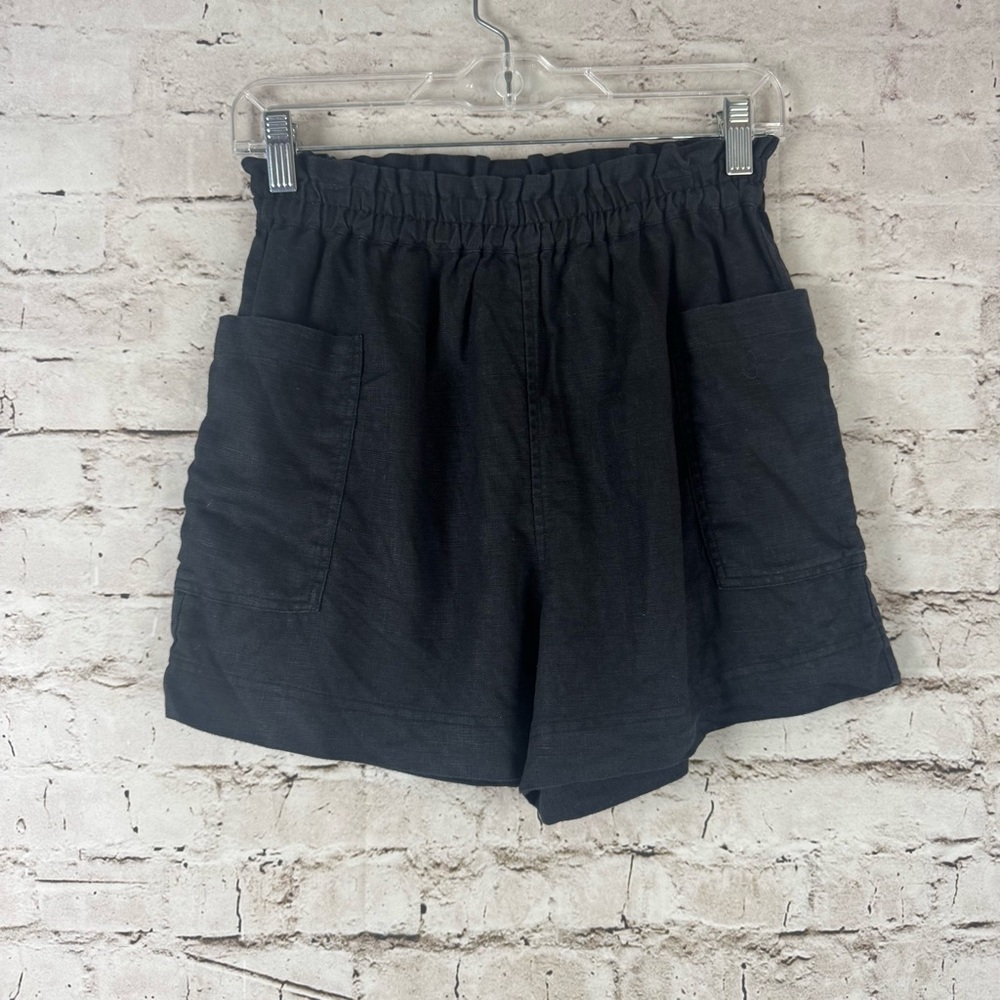 Rails Women's Size XS Black Summer Shorts 100% Linen Pockets $128 Casual - Picture 2 of 11